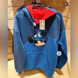 XXL - Disneyland Paris Sorcerer Apprentice Hoodie Mickey Fantasia Fleece Rare